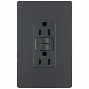 Legrand radiant Series 1597TRGCC4 Duplex Self-Test GFCI Receptacle, 125 V, 15 A, NEMA: NEMA 5-15R, G