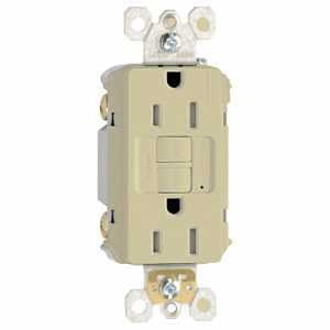 Pass & Seymour radiant Series 1597TRICCD4 GFCI Duplex Receptacle, Nylon, Ivory, 2-Pole, 15 A, 125 VA