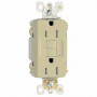 Pass & Seymour radiant Series 1597TRICCD4 GFCI Duplex Receptacle, Nylon, Ivory, 2-Pole, 15 A, 125 VA