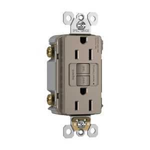 Legrand radiant Series 1597TRNICC4 GFCI Outlet, 125 V, 15 A, NEMA: NEMA 5-15R, Back and Side Wiring,