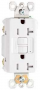 Pass & Seymour radiant Series 2097TRWCCD12 GFCI Duplex Receptacle, Nylon, White, 2-Pole, 20 A, 125 V